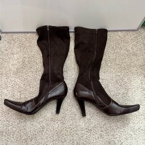 Franco Sarto Dark Brown Heeled Boots